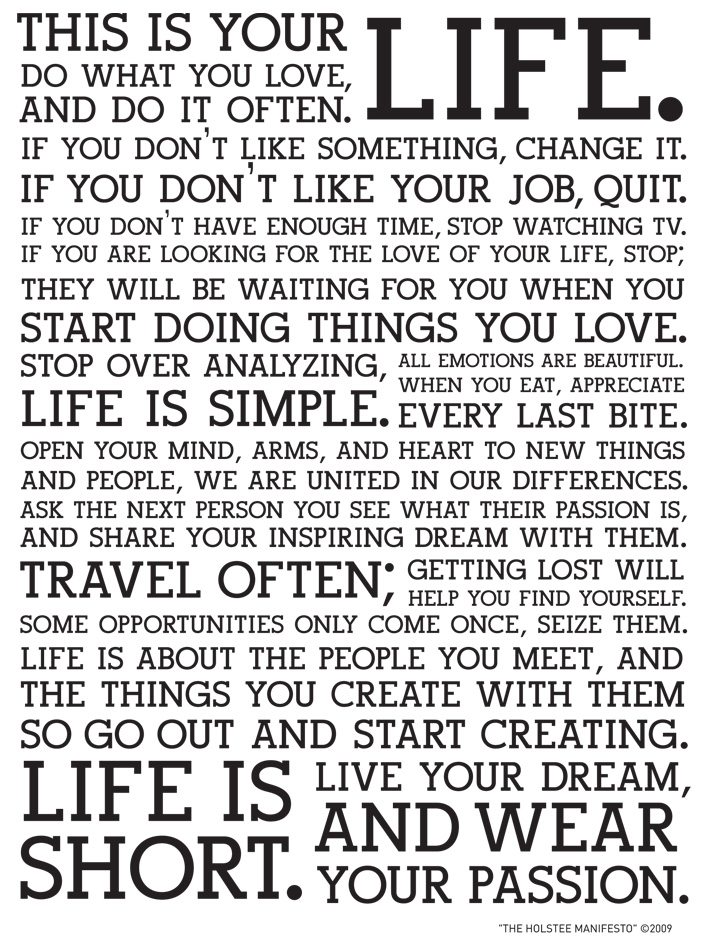 The Life Manifesto